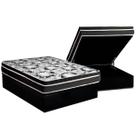 Conjunto Box Baú Casal: Colchão Espuma Luckspuma D45 Gran Luck + Base CRC Suede Black(138x188)