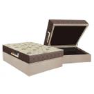 Conjunto Box Baú Casal: Colchão Espuma Orthoflex D28 / Livorno + Base CRC Suede Clean(138x188)