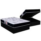 Conjunto Box Baú Casal: Colchão Espuma Orthoflex D28 Nápoles + Base CRC Courano Black(138x188)