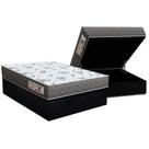 Conjunto Box Baú Casal: Colchão Espuma Orthoflex D33 ComfortPedic Black + Base CRC Suede Black(138x188)