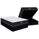 Conjunto Box Baú Casal: Colchão Espuma Orthoflex D45 Bari + Base CRC Suede Black(138x188)