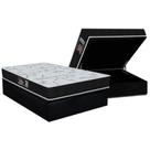 Conjunto Box Baú Casal: Colchão Espuma Orthoflex Molas Ensacadas MasterPocket Starflex + Base CRC Suede Black(138x188)