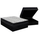 Conjunto Box Baú Casal: Colchão Espuma Ortobom D45 Airtech 150 + Base CRC Courano Black(138x188)