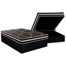 Conjunto Box Baú Casal: Colchão Espuma Paropas D28 / Master AG80 Black Double Face 17 + Base CRC Suede Black (138x188)