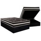 Conjunto Box Baú Casal: Colchão Espuma Paropas D28 / Master AG80 Black Double Face 25 + Base CRC Suede Black (138x188)