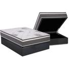 Conjunto Box Baú Casal: Colchão Espuma Polar D33 Pérola Premium + Base CRC Suede Gray (138x188)