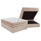 Conjunto Box Baú Casal: Colchão Molas Herval Maxspring Angres + Base CRC Suede Clean (138x188)