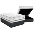 Conjunto Box Baú Casal: Colchão Molas Herval Maxspring C1756 c/ Massagem + Base CRC Suede Gray (138x188)