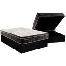 Conjunto Box Baú Casal: Colchão Molas Paropas Extrapedic Olímpia + Base CRC Suede Black (138x188)