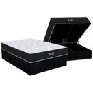Conjunto Box Baú King: Colchão Espuma Orthoflex D45 Bari + Base CRC Suede Black (193x203)