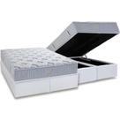Conjunto Box Baú King: Colchão Molas Herval Ensacadas Premium + Base CRC Linhão White (193x203)