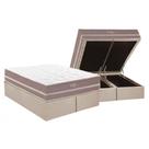 Conjunto Box Baú King: Colchão Molas Herval Maxspring Livorno + Base CRC Suede Clean (193x203)