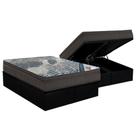 Conjunto Box Baú King: Colchão Molas Ortobom SuperPocket Fort Tech ISO + Base CRC Courano Black(193x203)