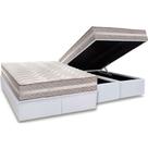 Conjunto Box Baú King: Colchão Molas Paropas D33 D45/ Pro Sono Double Face Prata + Base CRC Courano White (193x203)