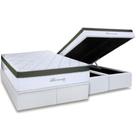 Conjunto Box Baú King: Colchão Molas Paropas Ensacadas Diamante Extra White + Base CRC Linhão White (193x203)
