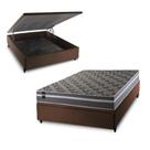 Conjunto Box Baú Miami Cinza 138x188x69 Espuma D33