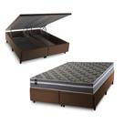 Conjunto Box Baú Miami Cinza 193x203x69 Espuma D33