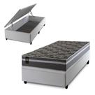 Conjunto Box Baú Miami Cinza 88x188x69 Espuma D33
