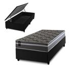 Conjunto Box Baú Miami Cinza 88x188x69 Espuma D33