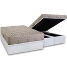 Conjunto Box Baú Queen: Colchão Espuma Herval D33 Cannes + Base CRC Linhão White (158x198)