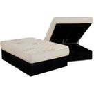 Conjunto Box Baú Queen: Colchão Espuma Luckspuma D33 Supreme Floral + Base CRC Suede Black(158x198)