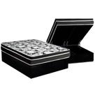 Conjunto Box Baú Queen: Colchão Espuma Luckspuma D45 Gran Luck Pro + Base CRC Suede Black(158x198)
