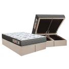Conjunto Box Baú Queen: Colchão Espuma Orthoflex D33 ComfortPedic Line Black + Base CRC Suede Clean(158x198)