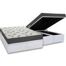Conjunto Box Baú Queen: Colchão Espuma Ortobom D33 Light Saúde + Base CRC Courano White (158x198)