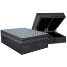 Conjunto Box Baú Queen: Colchão Espuma Ortobom SuperPocket Orthotel Luxo + Base CRC Suede Gray(158x198)
