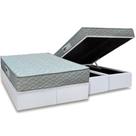 Conjunto Box Baú Queen: Colchão Espuma Paropas D45 Pasquale Gray + Base CRC Linhão White (158x198)