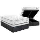 Conjunto Box Baú Queen: Colchão Molas Herval Maxspring C1756 c/ Massagem + Base CRC Suede Gray (158x198)
