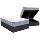 Conjunto Box Baú Queen: Colchão Molas Herval Maxspring C1780 + Base CRC Suede Gray (158x198)