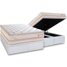 Conjunto Box Baú Queen: Colchão Molas Herval Maxspring Real + Base CRC Linhão White (158x198)