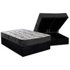 Conjunto Box Baú Queen: Colchão Molas Paropas D45 Pasquale Wave Black + Base CRC Suede Black (158x198)