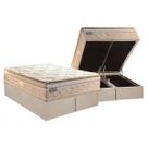 Conjunto Box Baú Queen: Colchão Molas Paropas MasterPocket Ensacadas Eco Bamboo + Base CRC Courano Clean(158x198)