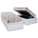 Conjunto Box Baú Solteiro: Colchão Espuma Herval D23 Sonum + Base CRC Courano White(88x188)
