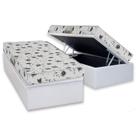 Conjunto Box Baú Solteiro: Colchão Espuma Herval D23 Sonum Black + Base CRC Linhão White (88x188)