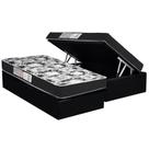 Conjunto Box Baú Solteiro: Colchão Espuma Luckspuma D28 Celebrity Black + Base CRC Suede Black (88x188)