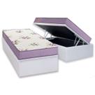 Conjunto Box Baú Solteiro: Colchão Espuma Ortobom D23 Physical Super Resistente Bordado + Base CRC Courano White (88x188)