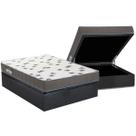 Conjunto Box Baú Solteiro: Colchão Espuma Ortobom D33 Light Saúde + Base CRC Suede Gray(88x188)