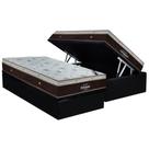 Conjunto Box Baú Solteiro: Colchão Espuma Ortobom SuperPocket Sleep King + Base CRC Suede Black(88x188)