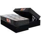 Conjunto Box Baú Solteiro: Colchão Espuma Paropas D23 Pasquale Black + Base CRC Suede Black (88x188)