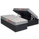 Conjunto Box Baú Solteiro: Colchão Espuma Plumatex D26 Falcon Firme + Base CRC Suede Gray (88x188)