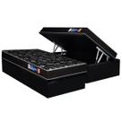 Conjunto Box Baú Solteiro: Colchão Espuma Plumatex D28 IsoPluma Vip + Base CRC Suede Black (88x188)