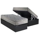 Conjunto Box Baú Solteiro: Colchão Molas Anjos Royal + Base CRC Suede Gray(88x188)