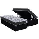 Conjunto Box Baú Solteiro: Colchão Molas Herval Compact AG 65 / Ag Biello + Base CRC Suede Black (88x188)