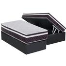 Conjunto Box Baú Solteiro: Colchão Molas Herval Ensacadas C1789 + Base CRC Suede Gray (88x188)