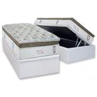 Conjunto Box Baú Solteiro: Colchão Molas Herval Ensacadas Imperatore Eco Bamboo + Base CRC Linhão White (88x188)