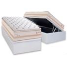 Conjunto Box Baú Solteiro: Colchão Molas Herval Maxspring Real + Base CRC Linhão White (88x188)