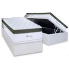 Conjunto Box Baú Solteiro: Colchão Molas Paropas Ensacadas Diamante Extra White + Base CRC Linhão White (88x188)